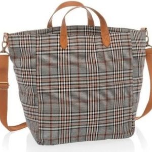 COPY - Thirty-One  - Casual Crossbody Tote.  Plaid About You Weave